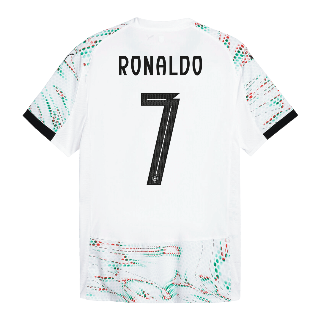 Player Version RONALDO #7 Portugal Away Football Shirt 2025 White