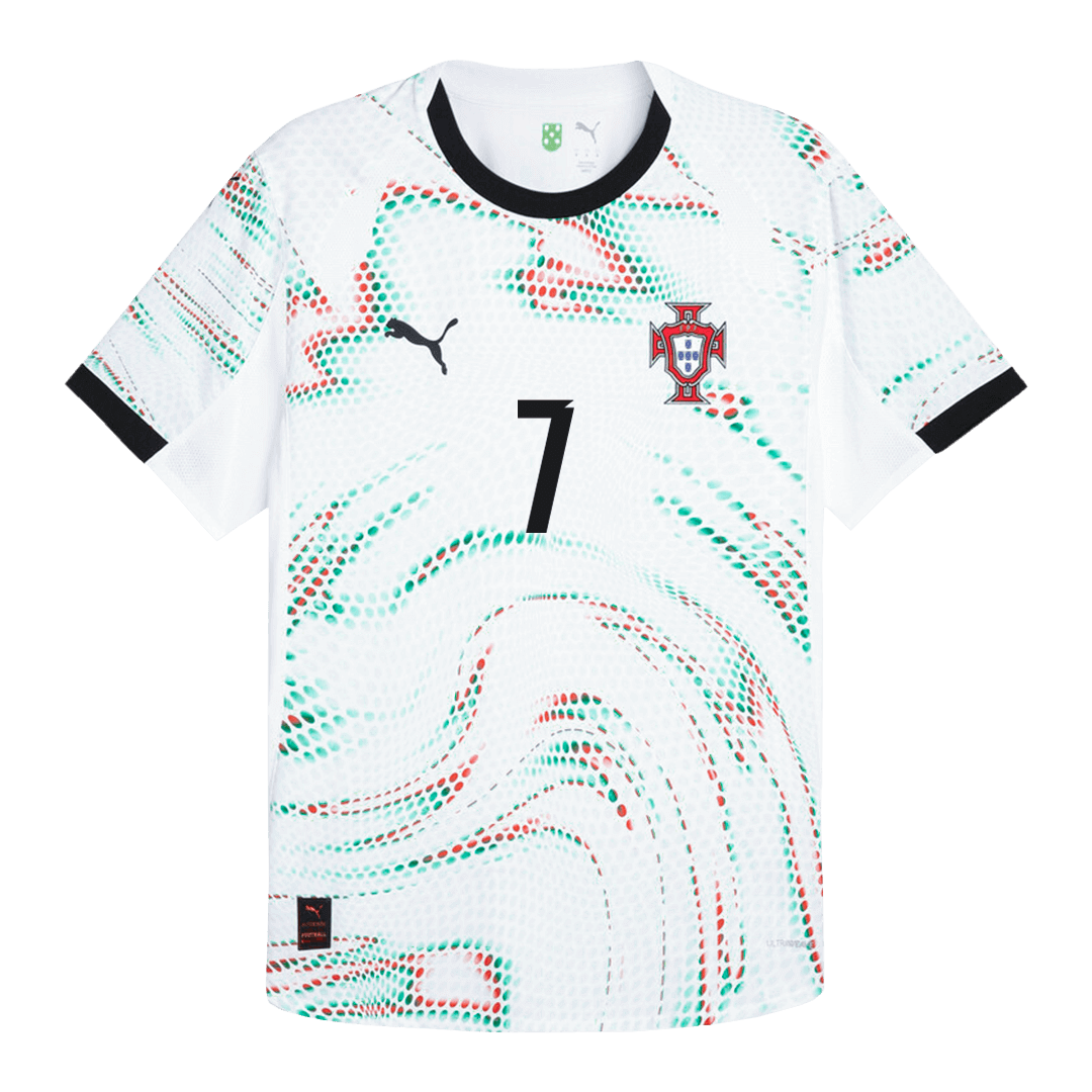 Player Version RONALDO #7 Portugal Away Football Shirt 2025 White