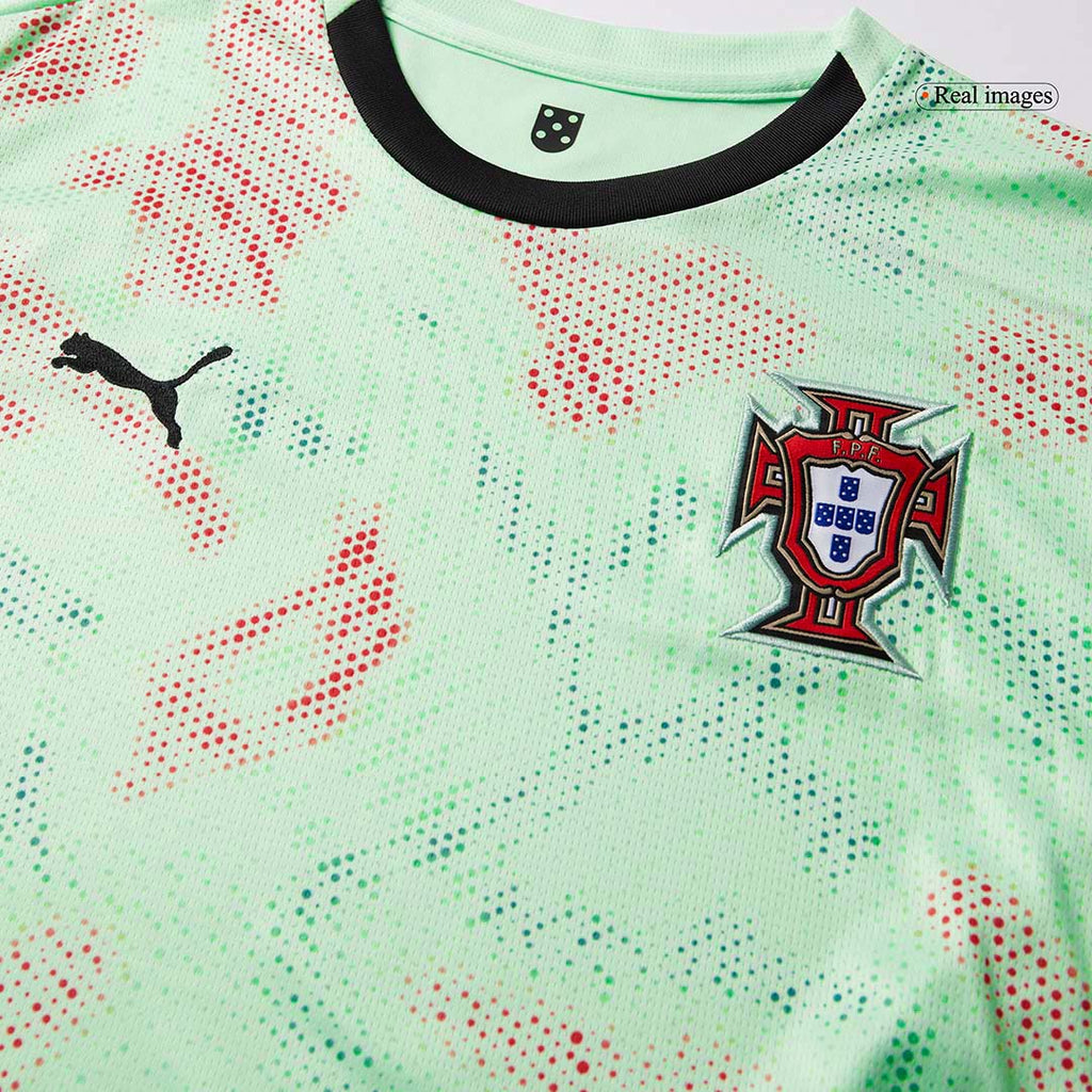 Men's Portugal Away Football Shirt 2025 Green - Women's Euro