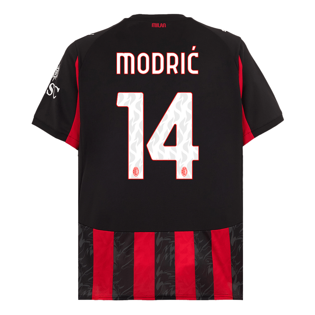 MODRIĆ #14 AC Milan Home Football Shirt 2025/26 Red&Black