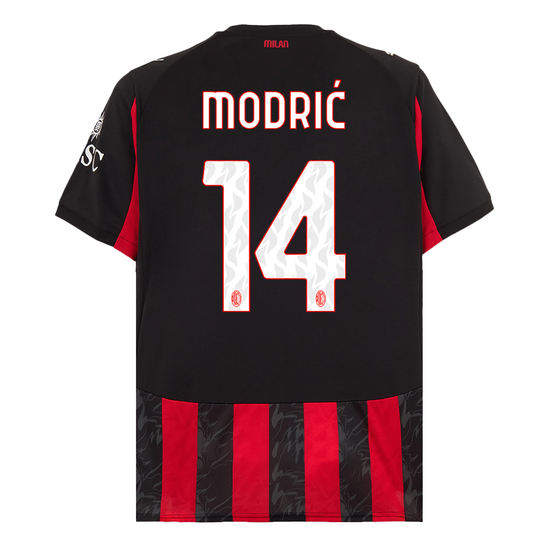 MODRIĆ #14 AC Milan Home Football Shirt 2025/26 Red&Black