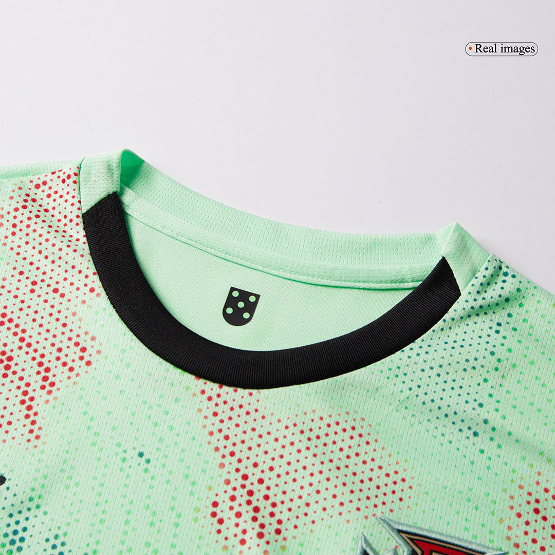 Men's Portugal Away Football Shirt 2025 Green - Women's Euro
