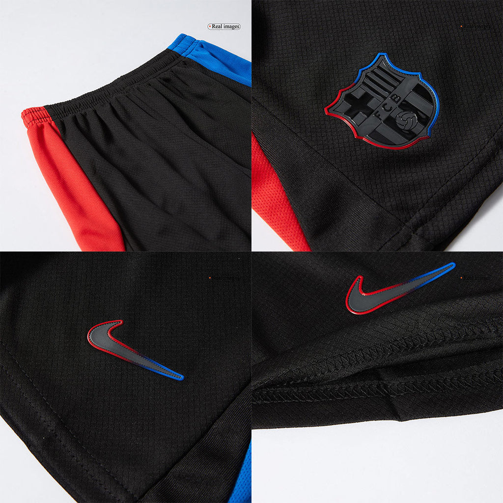 Kid's Barcelona Away Football Shirt Kit(Shirt+Shorts) 2024/25 - Spotify Logo Without Text