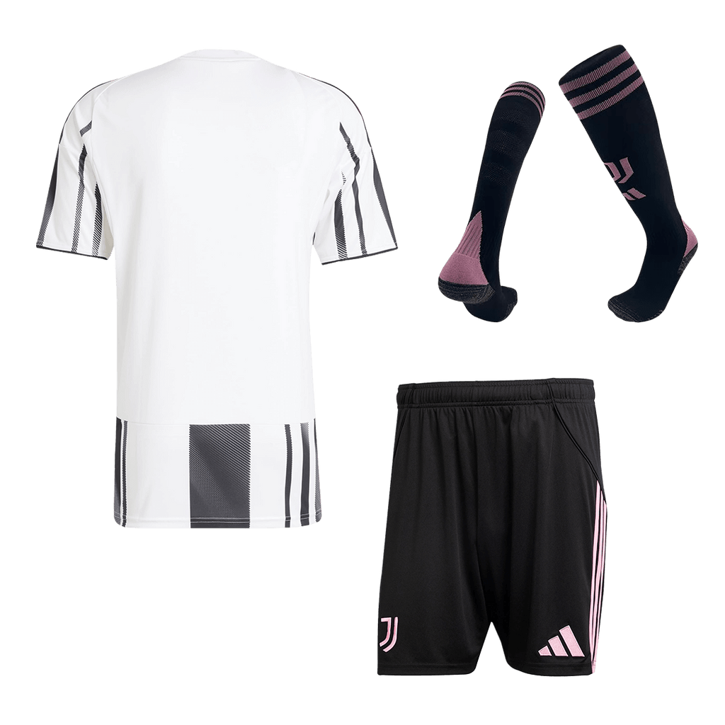 Juventus Home Football Shirt Kit(Jersey+Shorts+Socks) 2025/26
