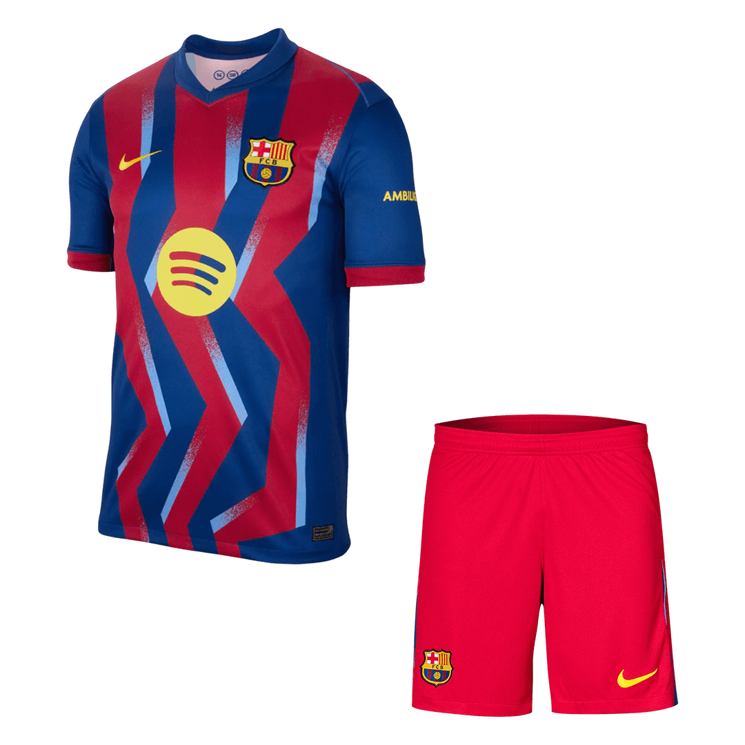 Barcelona Fourth Away Football Shirt Kit(Jersey+Shorts) 2025/26