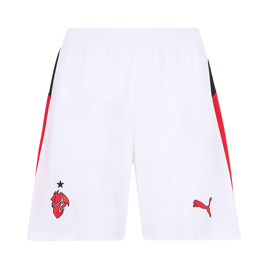 AC Milan Away Football Shorts 25/26 White