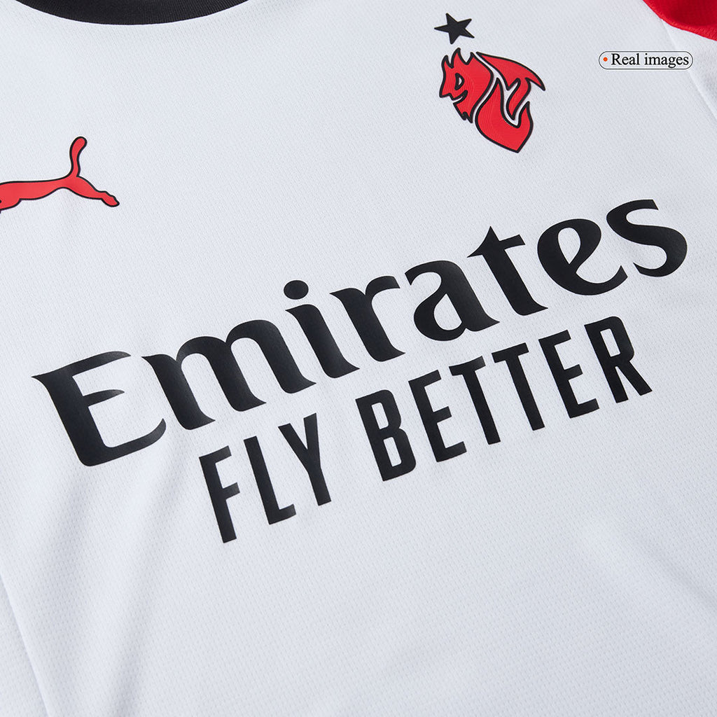 AC Milan Away Football Shirt Kit(Jersey+Shorts) 2025/26 White