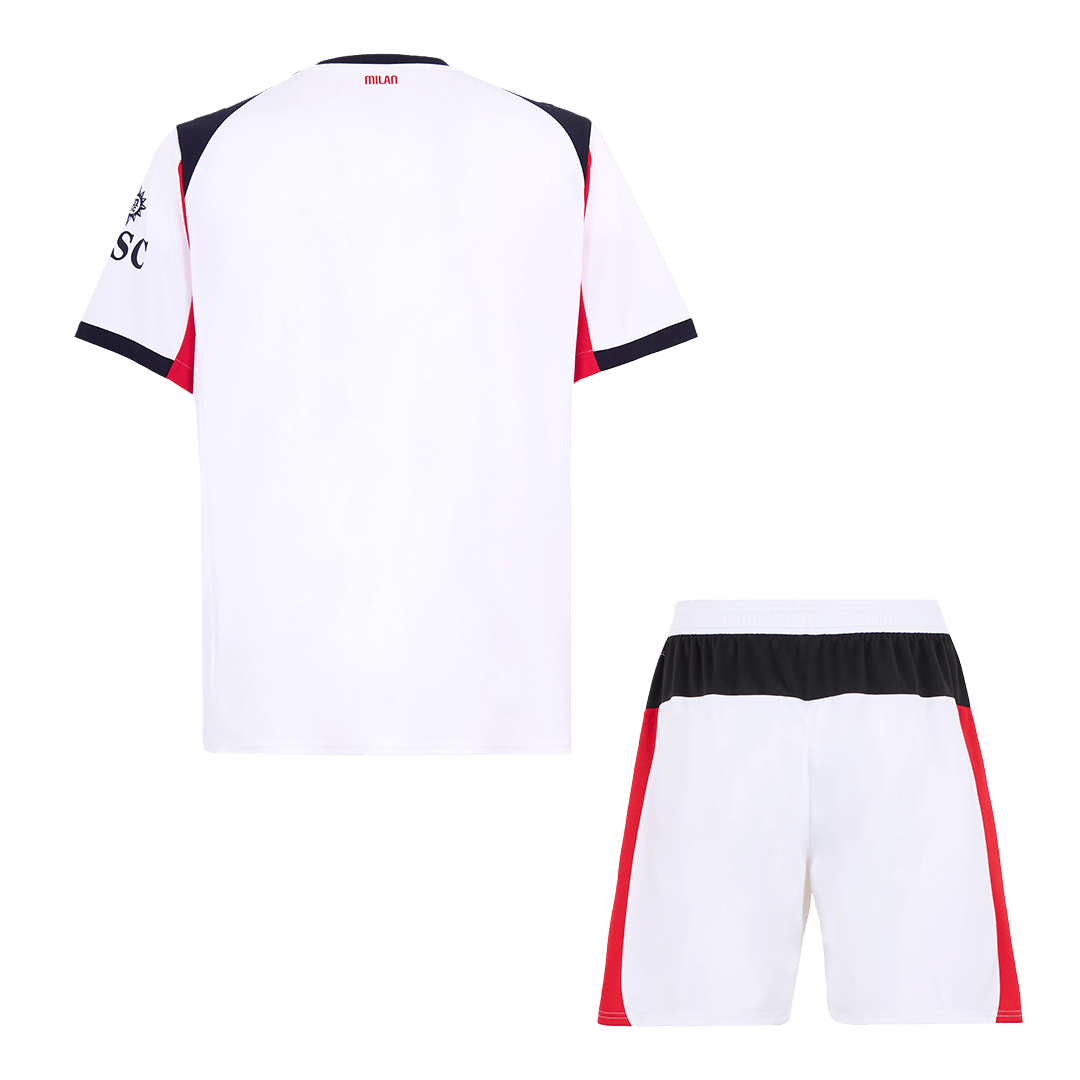 AC Milan Away Football Shirt Kit(Jersey+Shorts) 2025/26 White