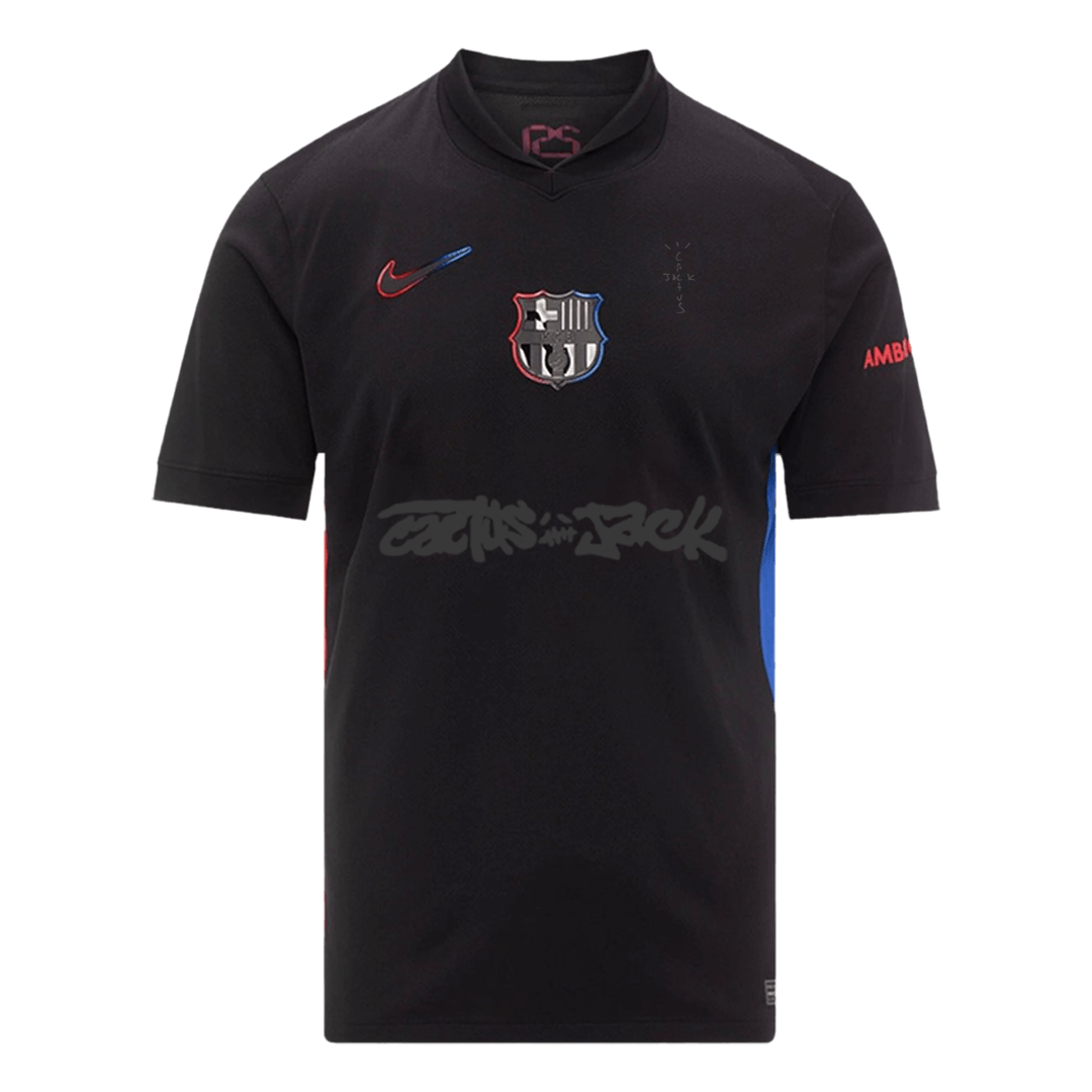 Barcelona X Travis Scott Away Football Shirt 2024/25 Black