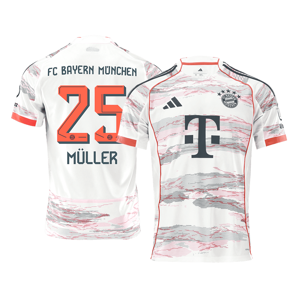 MÜLLER  #25 Bayern Munich Away Football Shirt 2025/26 White