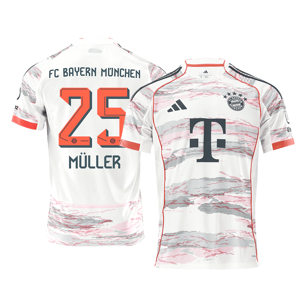 MÜLLER  #25 Bayern Munich Away Football Shirt 2025/26 White