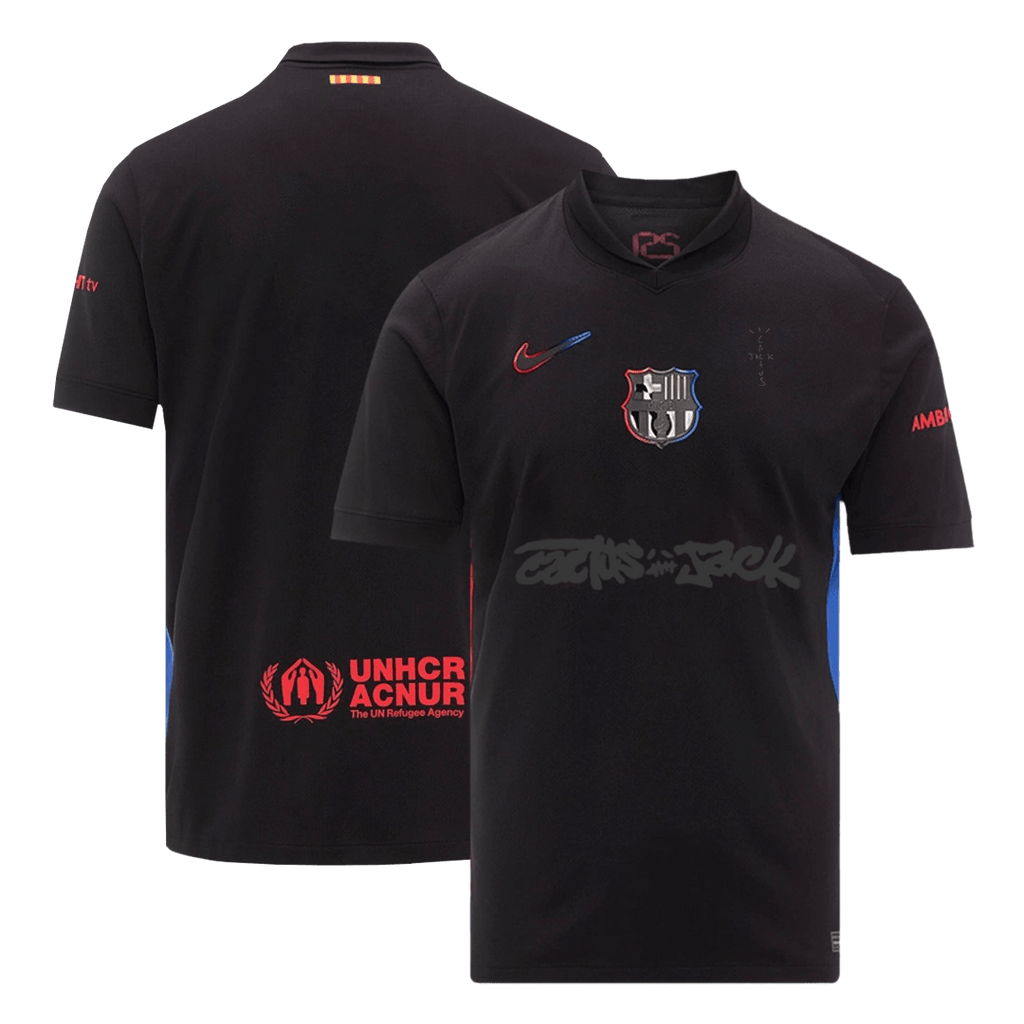 Barcelona X Travis Scott Away Football Shirt 2024/25 Black