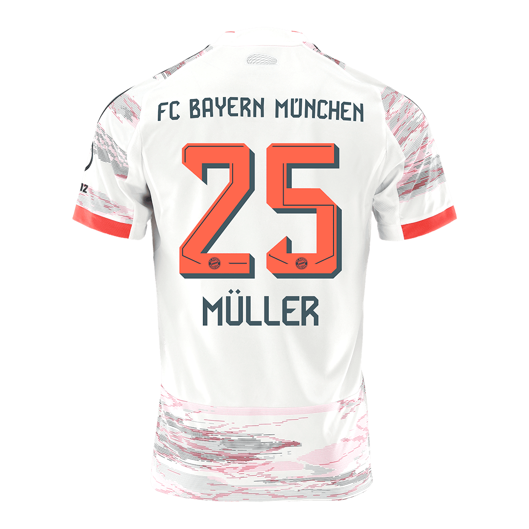 MÜLLER  #25 Bayern Munich Away Football Shirt 2025/26 White