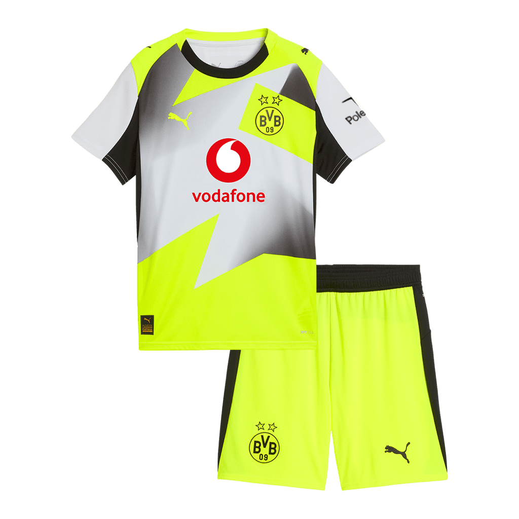 Kid's Borussia Dortmund Away Football Shirt Kit(Jersey+Shorts) 2025/26