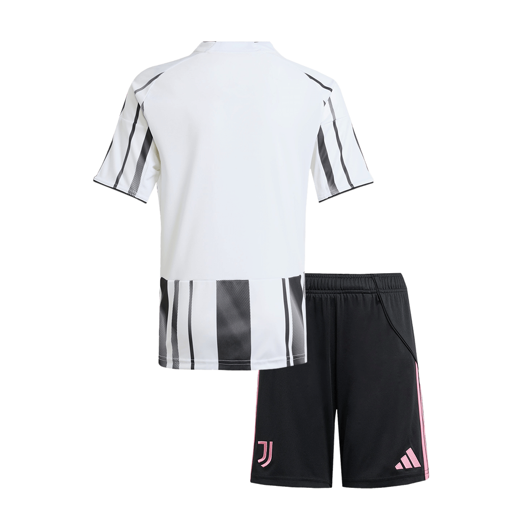 Kid's Juventus Home Football Shirt Kit(Jersey+Shorts) 2025/26 Black&White