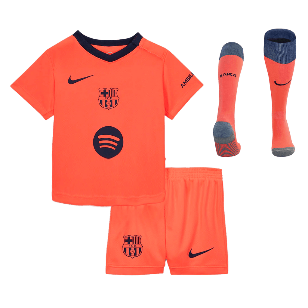 Kid's Barcelona Third Away Football Shirt Kit(Jersey+Shorts+Socks) 2025/26