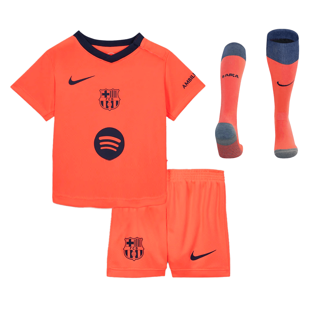 Kid's Barcelona Third Away Football Shirt Kit(Jersey+Shorts+Socks) 2025/26