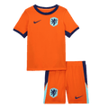 Kid's Netherlands Home Football Shirt Kit(Jersey+Shorts) Euro 2024