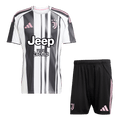 Juventus Home Football Shirt Kit(Jersey+Shorts) 2025/26 Black&White
