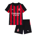 Kid's AC Milan Home Football Shirt Kit(Jersey+Shorts) 2025/26 Red&Black