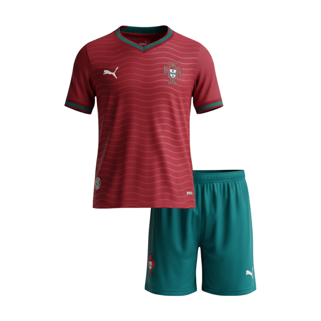 Kid's Portugal Home Football Shirt Kit(Jersey+Shorts) 2026