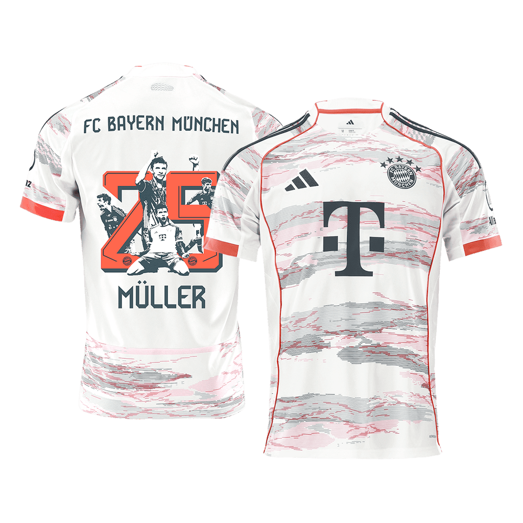 MÜLLER Special #25 Bayern Munich Away Football Shirt 2025/26 White