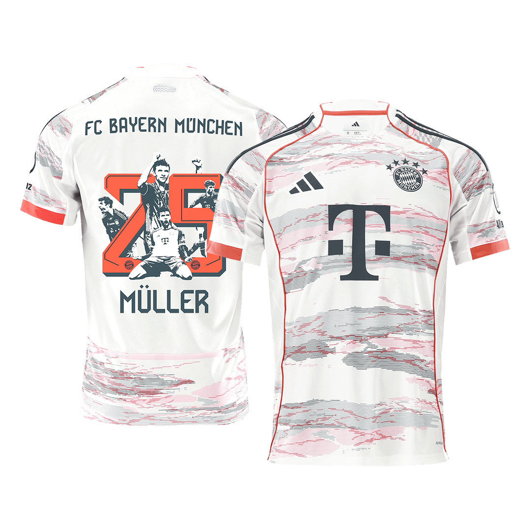 MÜLLER Special #25 Bayern Munich Away Football Shirt 2025/26 White