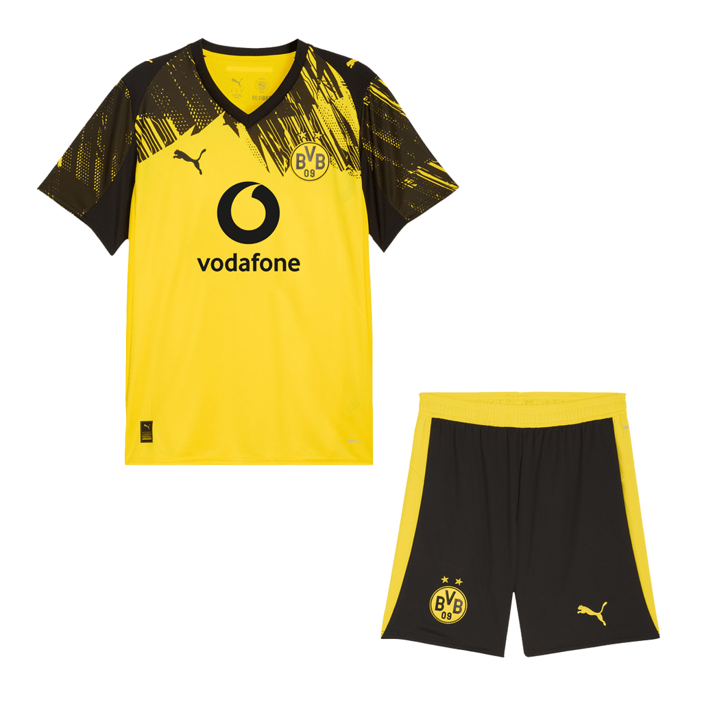 Borussia Dortmund Home Football Shirt Kit(Jersey+Shorts) 2025/26 Yellow