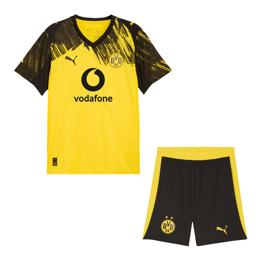 Borussia Dortmund Home Football Shirt Kit(Jersey+Shorts) 2025/26 Yellow