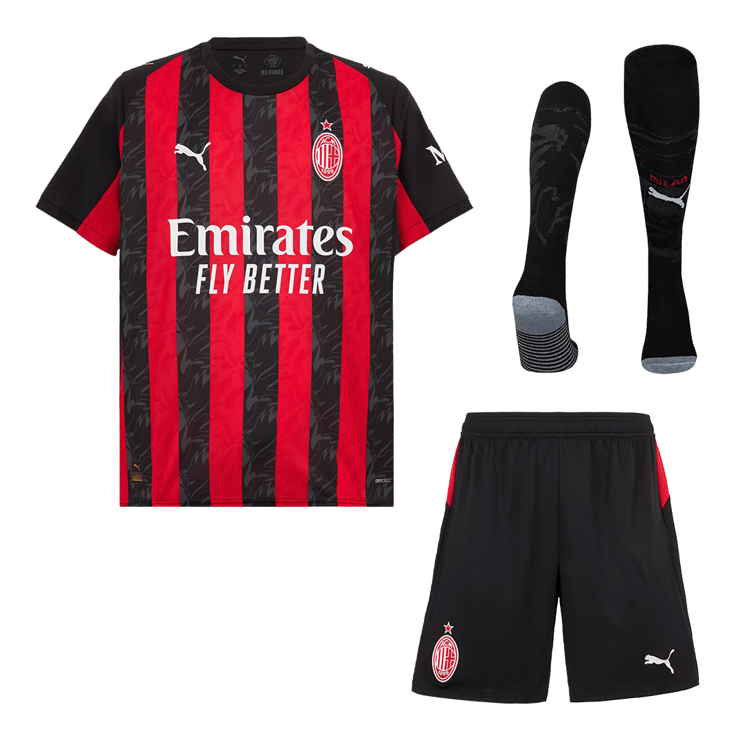 AC Milan Home Football Shirt Kit(Jersey+Shorts+Socks) 2025/26