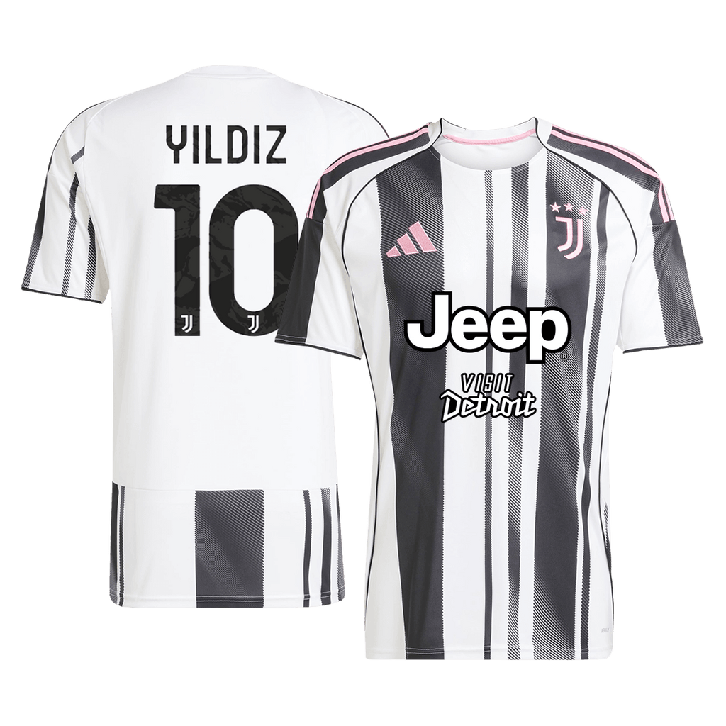 YILDIZ #10 Juventus Home Football Shirt 2025/26 Black&White