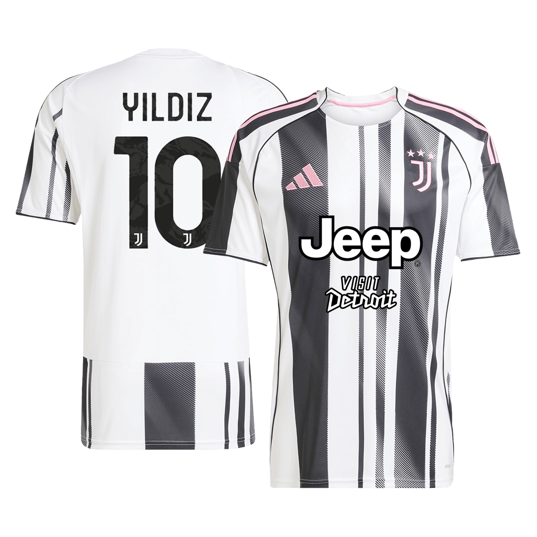 YILDIZ #10 Juventus Home Football Shirt 2025/26 Black&White