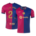 Player Version F.DE JONG #21 Barcelona Home Football Shirt 2024/25- - old sponsor