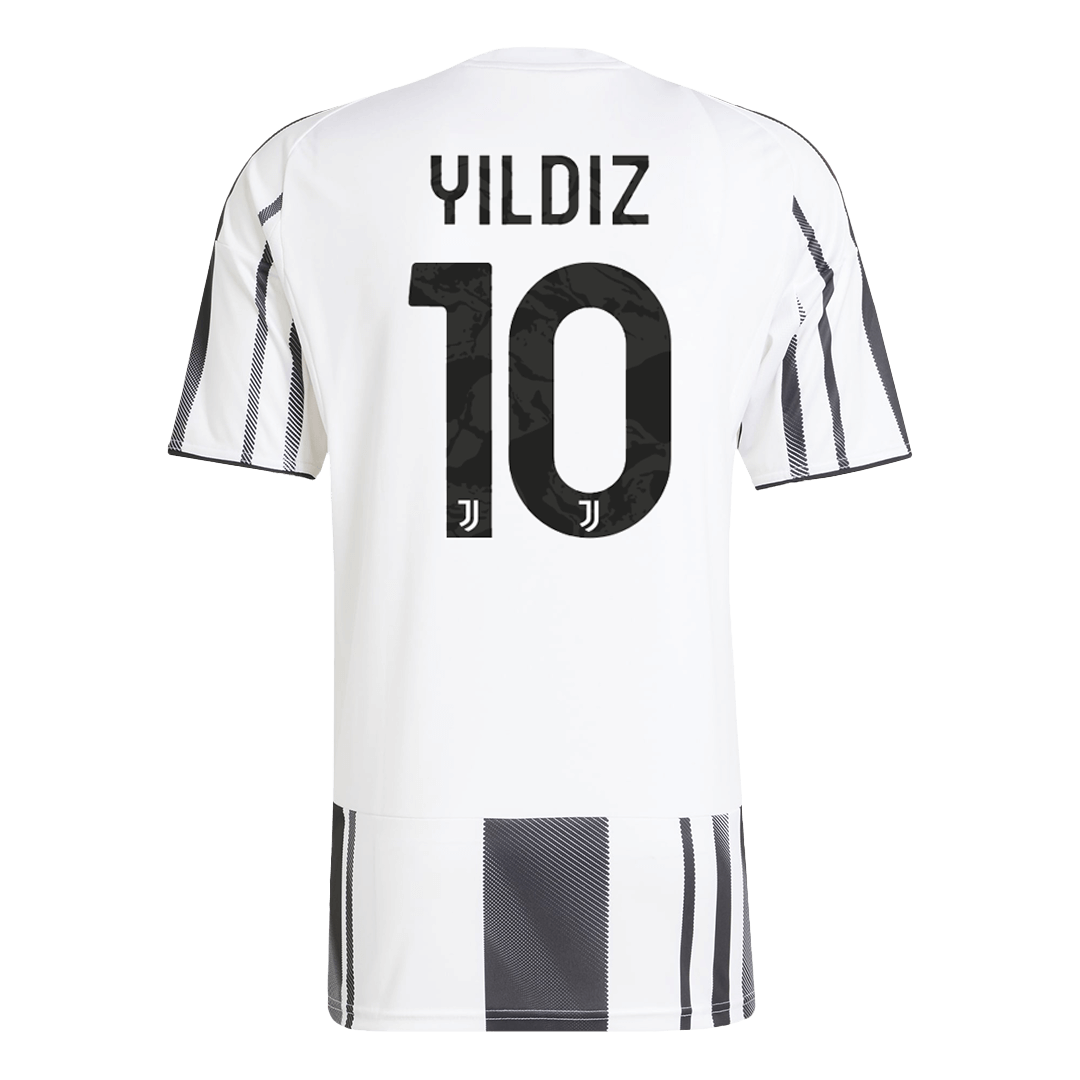 YILDIZ #10 Juventus Home Football Shirt 2025/26 Black&White