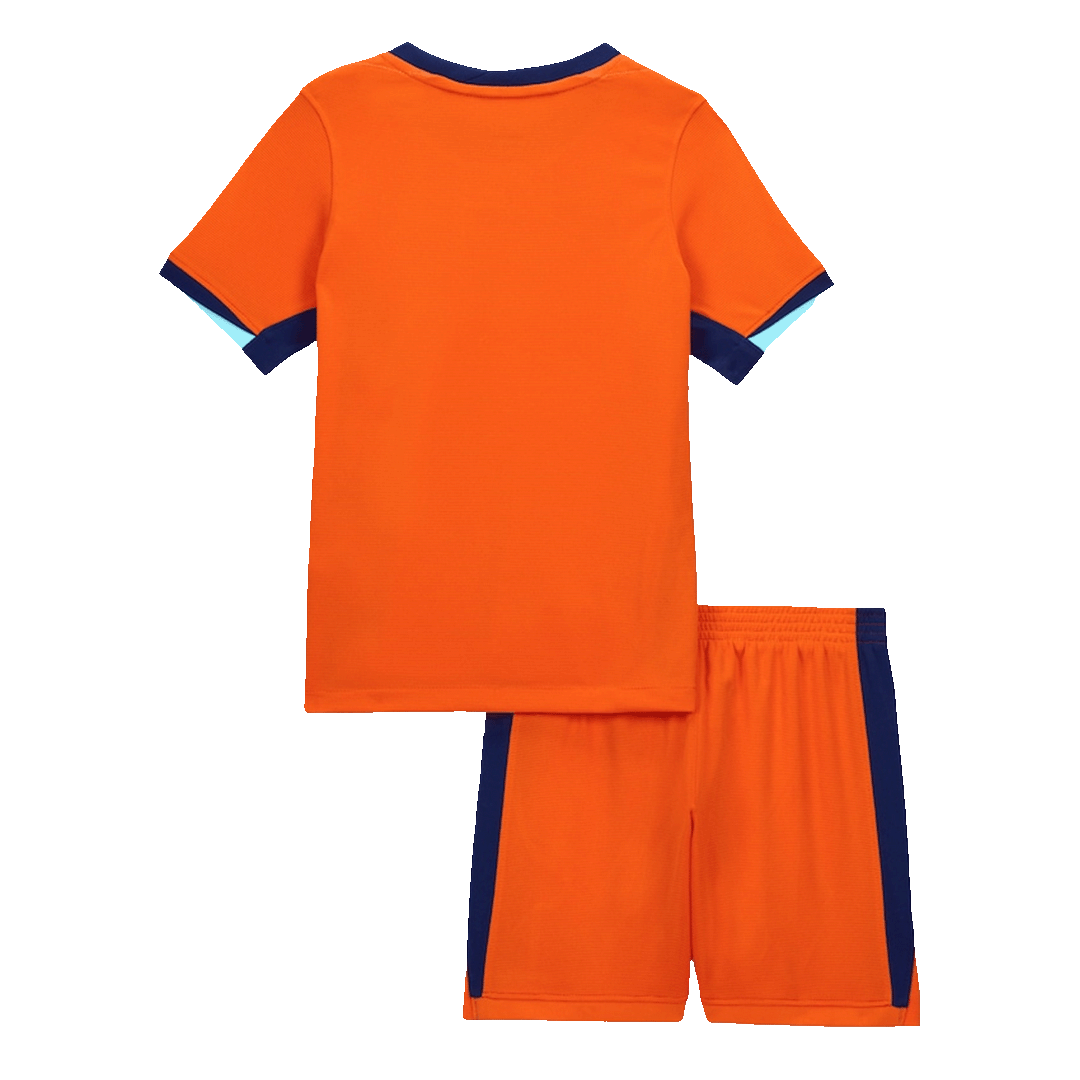 Kid's Netherlands Home Football Shirt Kit(Jersey+Shorts) Euro 2024