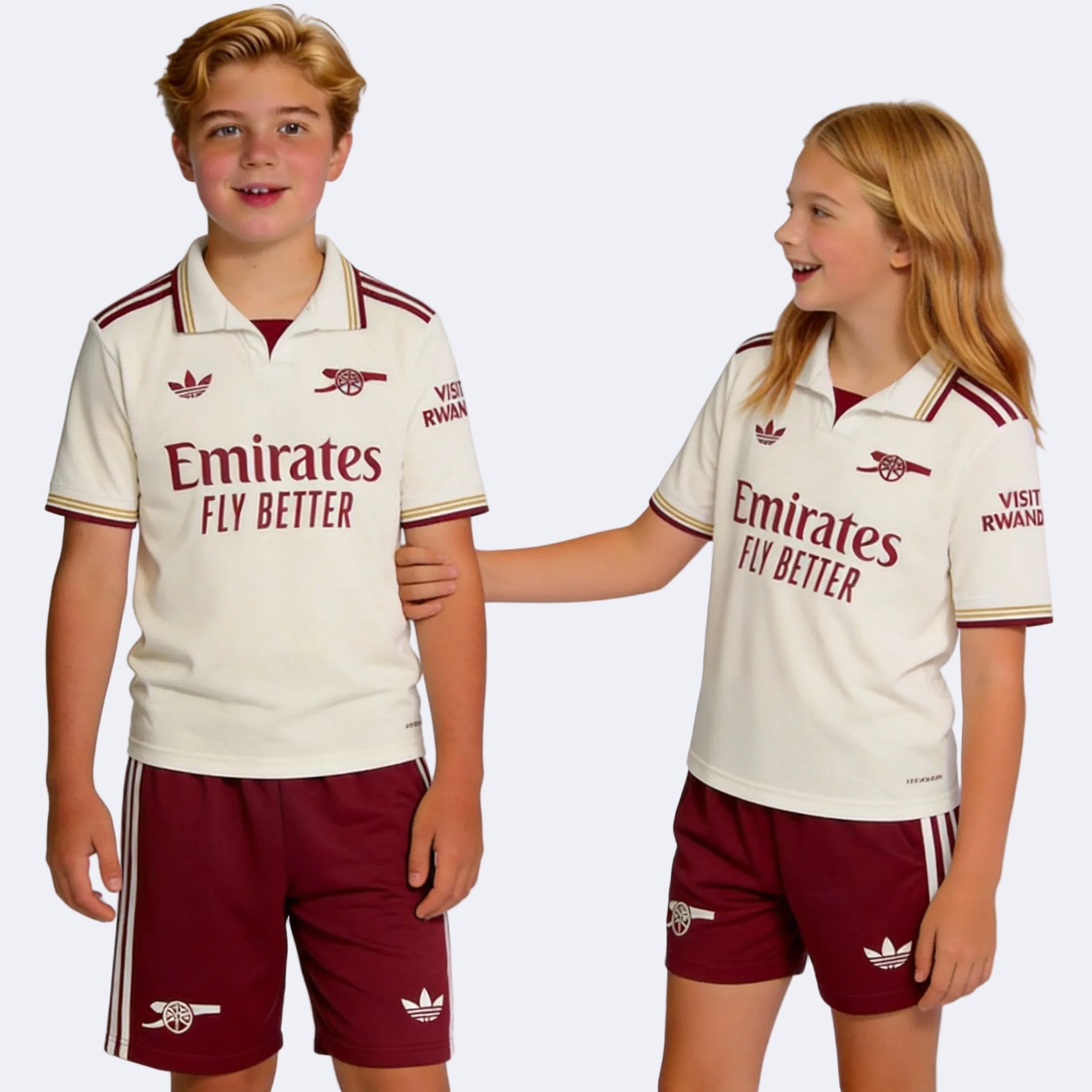 Kid's Arsenal Third Away Football Shirt Kit(Jersey+Shorts) 2025/26