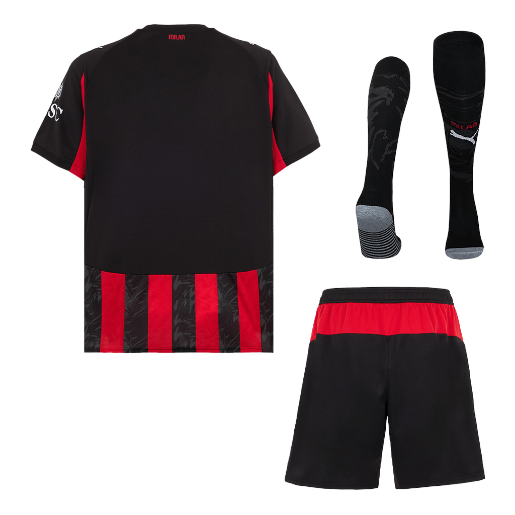 AC Milan Home Football Shirt Kit(Jersey+Shorts+Socks) 2025/26
