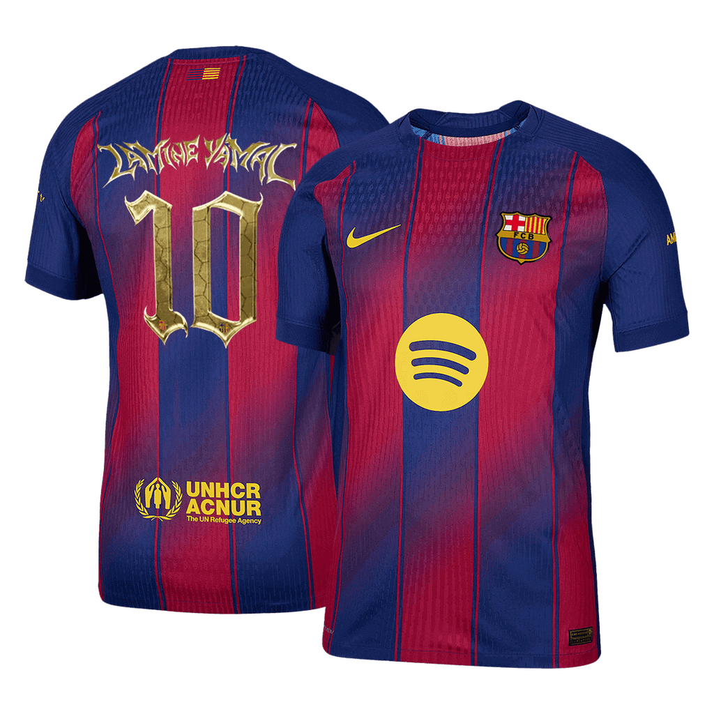 Player Version LAMINE YAMAL #10 Barcelona Home Football Shirt 2025/26—Kopa Trophy Edition