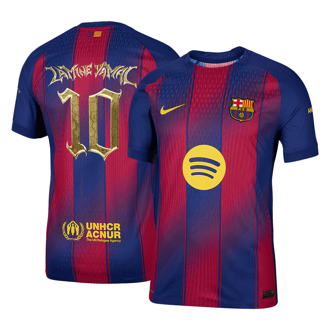 Player Version LAMINE YAMAL #10 Barcelona Home Football Shirt 2025/26—Kopa Trophy Edition