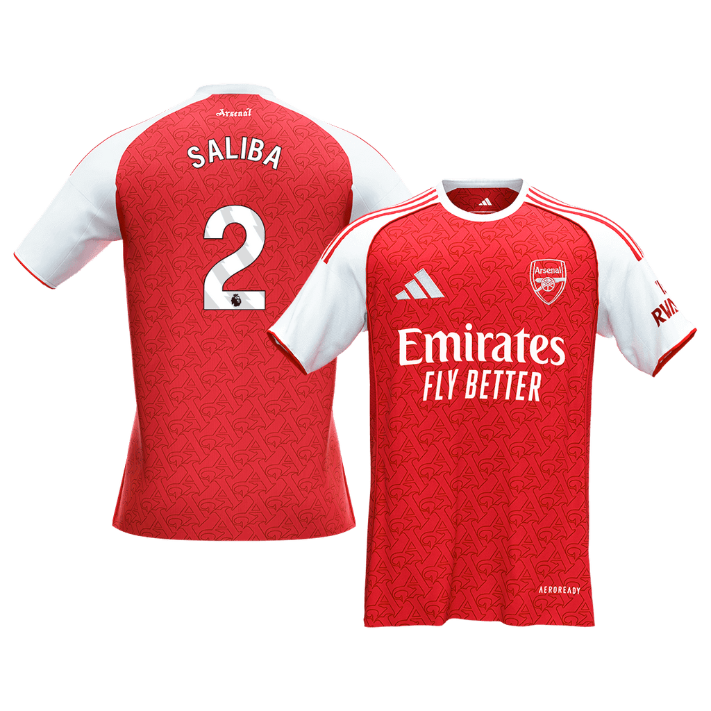 SALIBA #2 Arsenal Home Football Shirt 2025/26