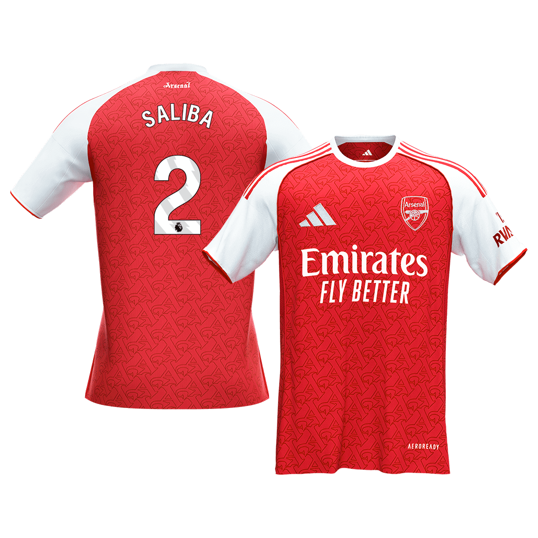 SALIBA #2 Arsenal Home Football Shirt 2025/26