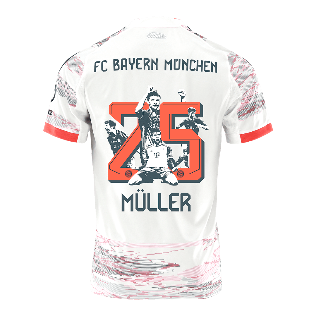 MÜLLER Special #25 Bayern Munich Away Football Shirt 2025/26 White