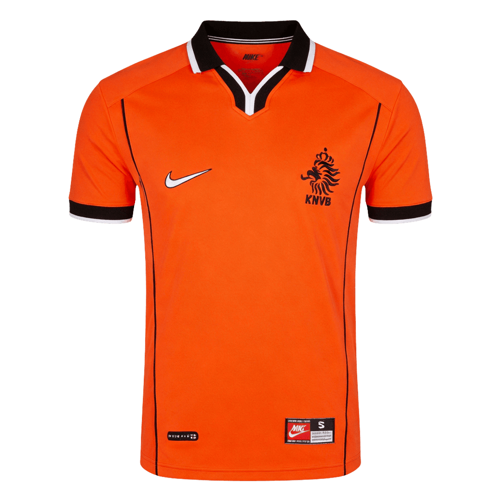 Retro Netherlands Home Soccer Jersey World Cup 1998 Orange