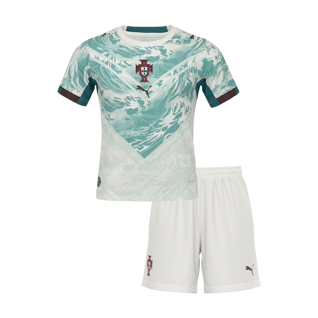 Kid's Portugal Away Football Shirt Kit(Jersey+Shorts) 2026