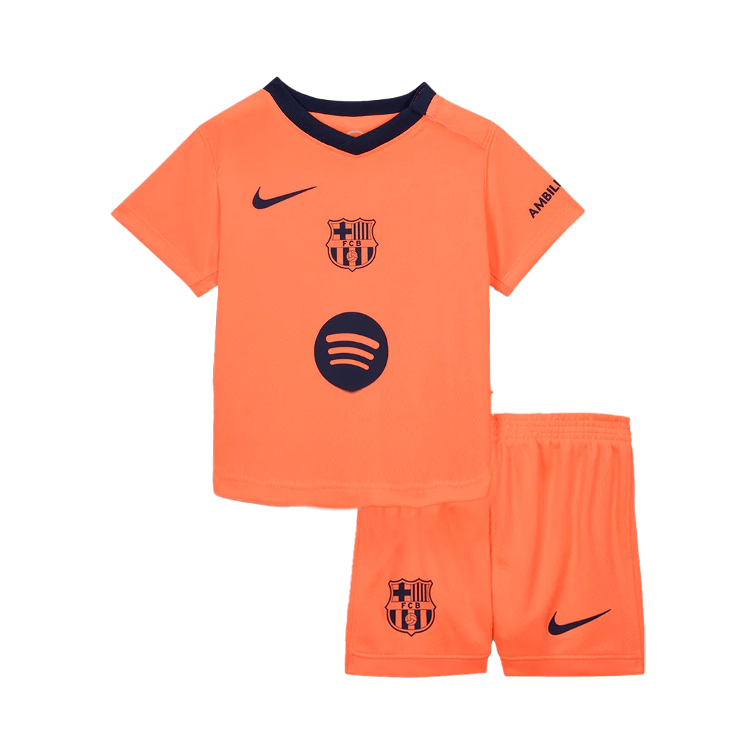 Kid's Barcelona Third Away Football Shirt Kit(Jersey+Shorts) 2025/26