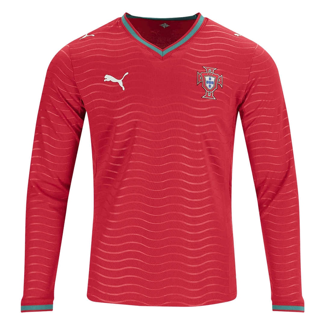 Player Version Portugal Home Long Sleeve Football Shirt 2026
