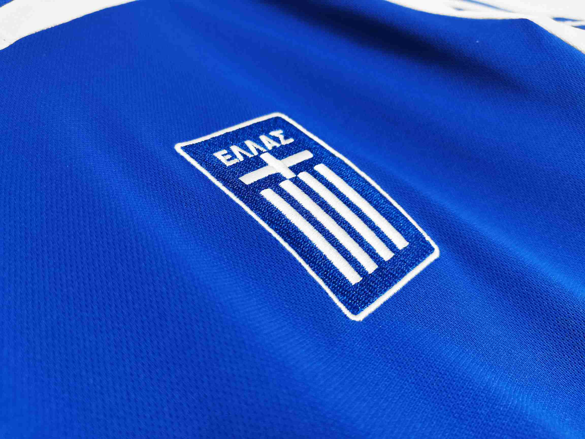 Men Retro Fan Version Greece Home Soccer Jersey Euro Cup 2004 Blue