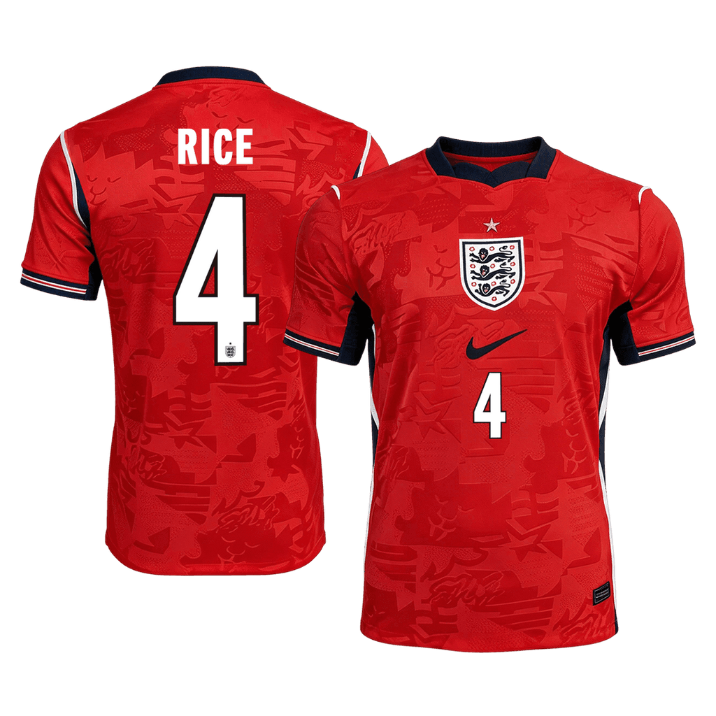Player Version RICE #4 England Away Soccer Jersey 2026