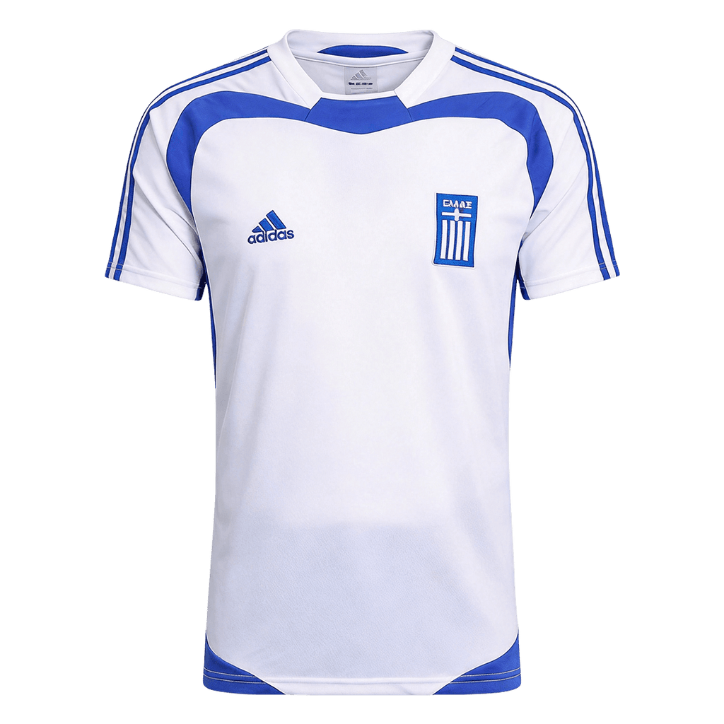 Men Retro Fan Version Greece Away Soccer Jersey Euro Cup 2004 White