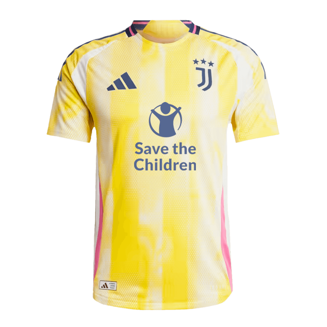 Player Version VLAHOVIĆ #9 Juventus Away Football Shirt 2024/25 - Save The Children Sponsor